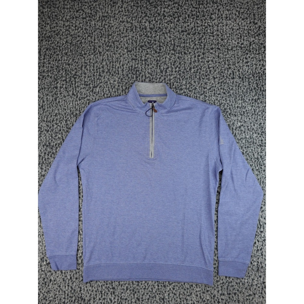 johnnie-O Pullover Mens Medium Laguna Blue Quarter Zip JMKO1460 Heathered
